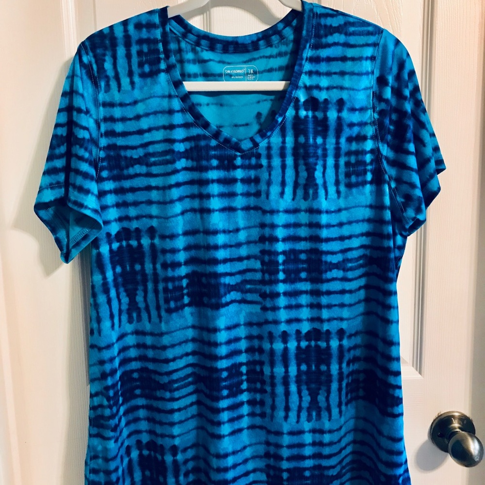 NWOT Tie dye Moisture Wicking Workout Tee 1X